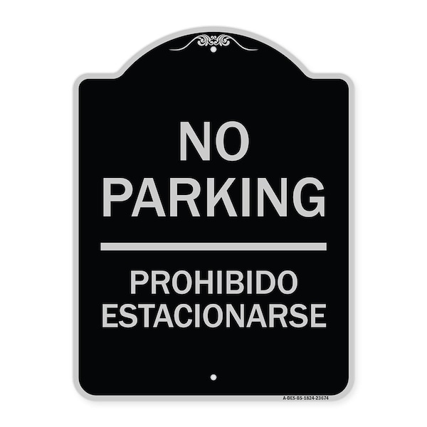 Signmission No Parking Prohibido Estacionarse Heavy-Gauge Aluminum Architectural Sign, 24" x 18", BS-1824-23674 A-DES-BS-1824-23674 - main
